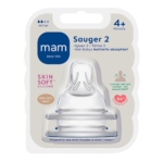 Emballage de NUK Kit First Choice Plus Perfect Start PP avec contrôle de la température pour les 0-6/6-18 mois (Rose/Blanc), principalement blanc et rose, sans BPA/BPS, tétines en silicone étiquetées comme douces et largement acceptées par les bébés. Dakar
