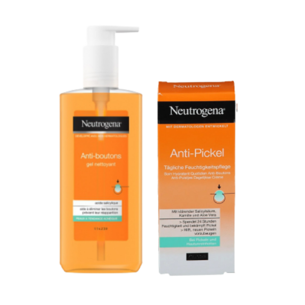 Neutrogena Pack Essentiel Anti Boutons Nettoyant +Crème Visage
