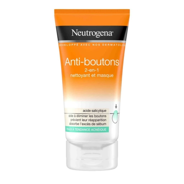 Neutrogena  Anti-boutons 2 en 1 Nettoyant Et Masque 150 ml