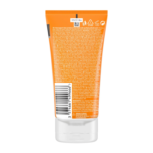 PAS UTILISER Neutrogena  Anti-boutons 2 en 1 Nettoyant Et Masque 150 ml à L'acide Salicylique – Image 3