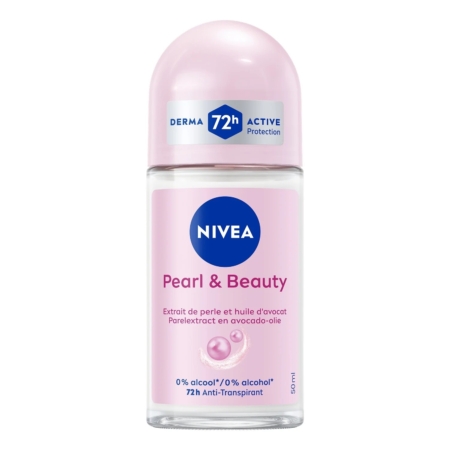 Le déodorant roll-on anti-transpirant Nivea Pearl And Beauty 0% Alcool offre une protection 48h dans un flacon doux de 50 ml avec un bouchon rose, enrichi en extrait de perle et sans alcool. Dakar