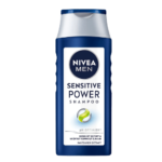 Une bouteille de NIVEA MEN Shampooing Sensitive Power 250 ml