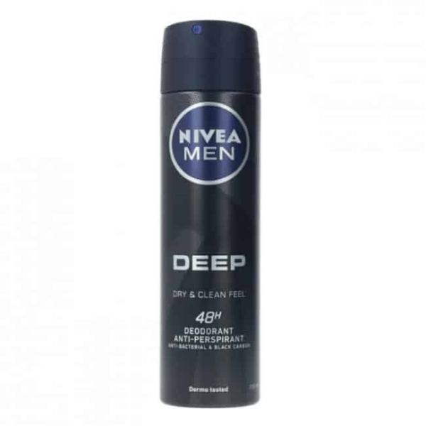 Nivea Men Deep Dry And Clean Déodorant Spray 150ml