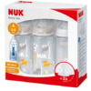 NUK First Choice Kit Avantageux avec 3 Biberons en Polypropylène - 2 Tétines de Rechange Age 0 à 6 mois/M