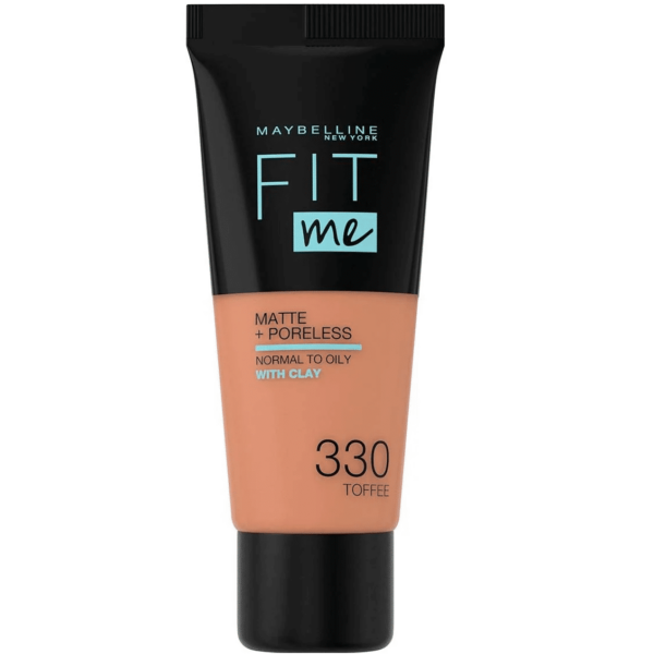 Maybelline New York FIT ME Fond De Teint Matte & Poreless 330 Caramel Doré