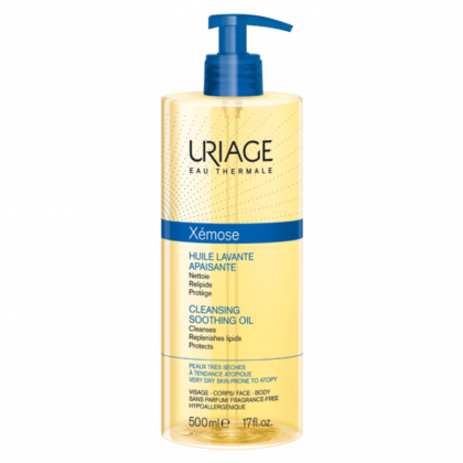 Uriage Huile Lavante Apaisante Peaux Tres Seches A Tendance Atopique 500ml Xemose Uriage