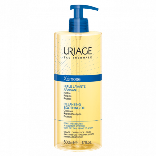 Uriage Huile Lavante Apaisante Peaux Tres Seches A Tendance Atopique 500ml Xemose Uriage