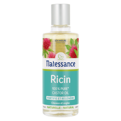 Natessance Huile de Ricin Fortifiante Cheveux Et Ongles 100ml