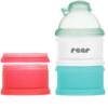 Reer Lot de 4 Doseurs de Lait en Poudre avec 3 Boîtes de Rangement et un Entonnoir Verrouillable Multicolore 108g