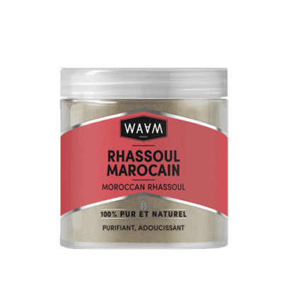 Waam Rhassoul Marocain Purifier assainir et resserrer les pores du visage absorber l'excès de sébum lave et fortifie les cheveux 250 g
