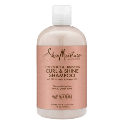 Shea Moisture Shampoing Curl And Shine à la Noix de Coco et à l'Hibiscus 384 ml