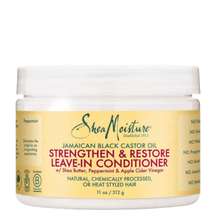 Shea Moisture Huile de Ricin Jamaican Black Castor Oil Leave In 340ml  (Sans Rinçage )