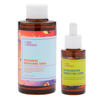Good Molecules Pack Éclat Anti Tâches Et Boutons (Taches brunes Cicatrices d'acné Mélasma Pores dilatés)