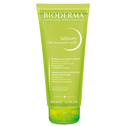 Bioderma SEBIUM Gel Moussant Actif Peaux Grasses à Tendance Acnéique 200ml