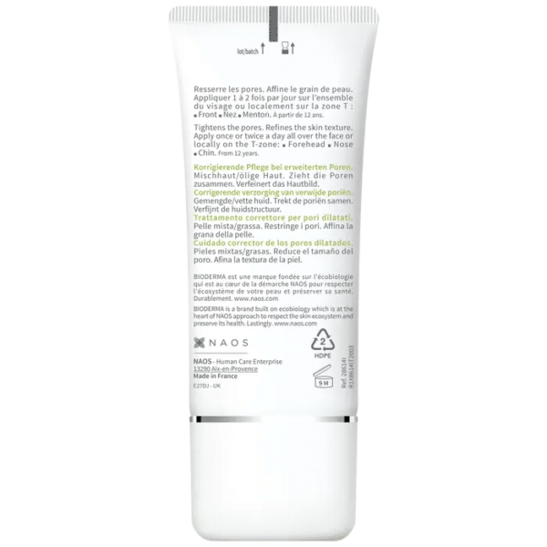 Bioderma SEBIUM PORE REFINER Soin Correcteur des Pores Dilatés Peaux Mixtes à Grasses 30ml – Image 2