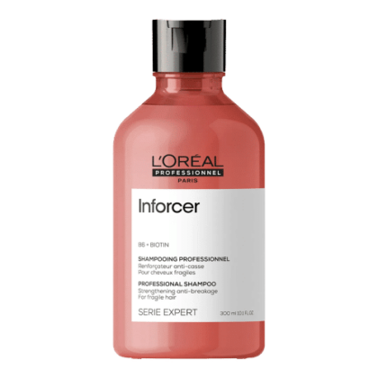L'Oréal Professionnel Inforcer Shampooing Renforçateur Anti-Casse Enrichi en Vitamine B6 et Biotine 300 ml : Anti- Chute & Reparateur pour cheveux secs et Abimés