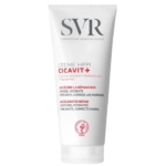 Le tube blanc de SVR Cicavit+ Crème Hydratant HPPI Anti Marques 100 ml avec texte rouge et noir apaise, hydrate et corrige les marques grâce au dérivé de curcuma, à l'acide hyaluronique et à la niacinamide, idéaux pour la réparation de la peau. Dakar