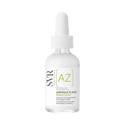 Un flacon de SVR SEBIACLEAR - Ampoule Flash - Concentré Anti-Imperfections Anti-Rougeurs Lissant