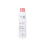 Un flacon blanc et rose de SVR TOPIALYSE Baume en Spray Anti Récidive 200ml sur fond blanc. dakar