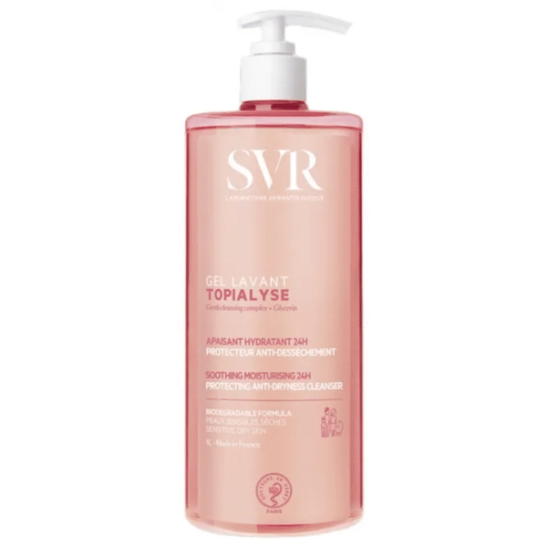 SVR TOPIALYSE - Gel Lavant Apaisant & Hydratant 24h Peaux Sensibles, 1L