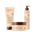 Trois flacons de Topicrem Karité Routine de Soins Hydratant Fortifiant Anti Chute Pour Cheveux Sec et Crépus - Bouclés et Frisés d'Univers Cosmetix