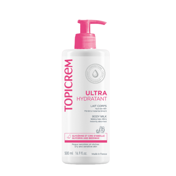 Topicrem Lait Corps Ultra Hydratant 500 ml