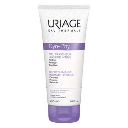 Uriage GYN-PHY Gel Fraîcheur Hygiène Intime Muqueuses Sensibles 200 ml