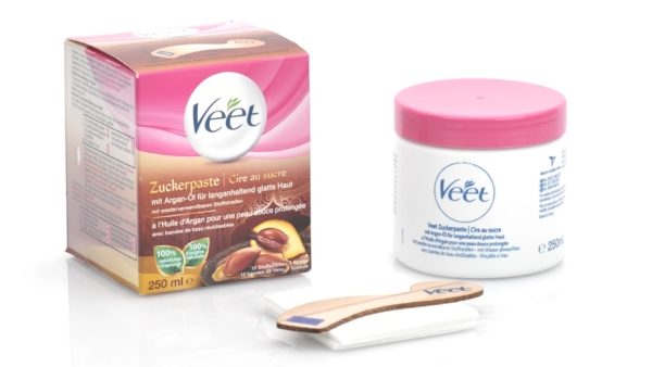 Veet Pâte à Sucre à l'Huile d'Argan Épilation Corps Et Jambes 250 ml – Image 2