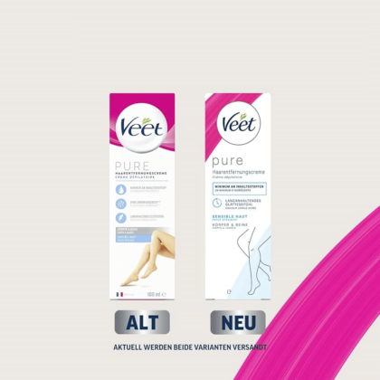 Veet Pure Crème Dépilatoire Corps Et Jambes Peaux Sensibles 90 ml