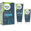 Veet MEN Kit d’Épilation Zones Intime Homme Crème Dépilatoire Intime 100 ml + Baume de Soin 50 ml Peaux Sensibles