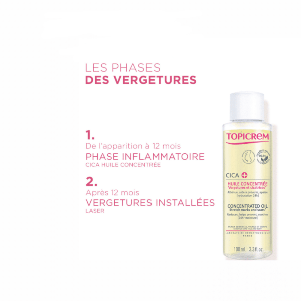 TOPICREM CICA Huile Concentrée Vergetures et Cicatrices 100ml – Image 3