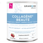 Le GRANIONS Collagène+ Beauté 275 g contient du collagène marin, de la biotine et de la vitamine C dans une saveur grenade. La dose suggérée est de 9 g/jour pour un approvisionnement de 27 jours et il favorise les bienfaits antioxydants pour la peau et les cheveux. Dakar