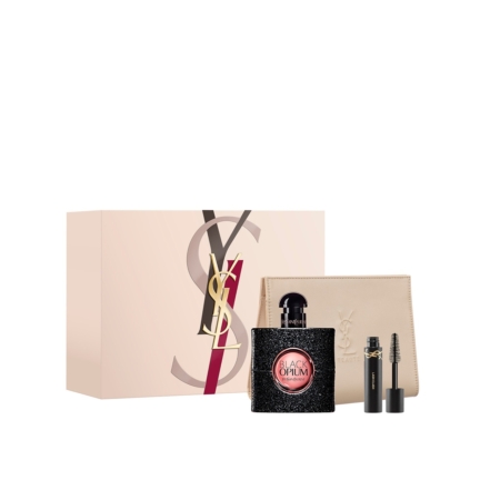 Yves Saint Laurent Black Opium Coffret Fêtes Eau de Parfum coffret femme comprend un flacon noir scintillant, une pochette nude, un mini mascara et un coffret beige avec le logo YSL - un coffret Black Opium chic pour toutes les occasions. Dakar