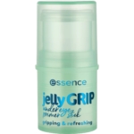 Un tube vert clair d'Essence Cosmetics Primer Stick Anti Cernes Jelly Grip, étiqueté « adhérent et rafraîchissant », parfait pour le rajeunissement du contour des yeux. Dakar