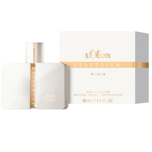 Un flacon rectangulaire blanc étiqueté « S Oliver Selection Eau de Parfum Femme » est livré avec une boîte blanche et dorée assortie, contenant 30 ml (1,0 fl. oz.) de parfum exquis pour la femme exigeante. Dakar