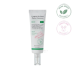 Tube blanc de crème solaire physique AXIS-Y Complete No-Stress avec bouchon vert, SPF 50+, PA++++. Logos végan et cruelty-free visibles. Contient de l'armoise, de la niacinamide et du squalane. Contenance : 50 ml. Dakar