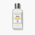 Flacon d'Eau de Cologne Berdoues 1902 Fleur d'Oranger sur fond blanc. L'étiquette arbore un design épuré aux accents gris et orange, soulignant son origine française. Dakar