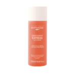 Flacon cylindrique de dissolvant Byphasse Dissolvant Express, format 250 ml. Orange avec inscription blanche, il contient de la glycérine et est idéal pour les vernis foncés et résistants. Dakar