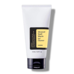 Tube blanc de gel nettoyant avancé à la mucine d'escargot COSRX avec bouchon noir. L'étiquette présente un texte jaune et noir indiquant le nom du produit et son volume, soit 50 ml (1,69 oz liq.). L'emballage est simple et épuré. Dakar
