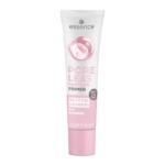 Tube de base Essence Poreless Partner, au design rose et blanc. L'étiquette indique « Matifiant et floutant » et « avec niacinamide », suggérant qu'elle est conçue pour réduire l'apparence des pores. Dakar