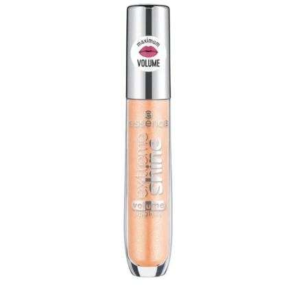 Un tube de gloss volume brillance extrême Essence, dans une teinte pêche scintillante. Son emballage est doté d'un bouchon argenté orné d'une étiquette représentant un petit dessin de lèvres surmonté de l'inscription « volume maximum ». Dakar