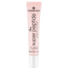 Un tube rose est présenté, étiqueté « Essence » et « soin lèvres brillant super peptide ». Il est également indiqué sur le tube qu'il contient 10 ml (0,33 fl oz) et contient du beurre de karité nourrissant. Dakar