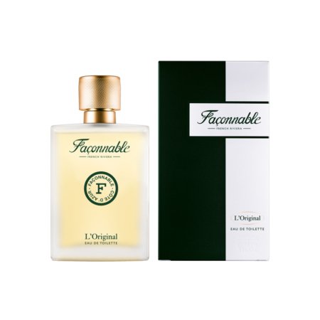 L'Eau de Toilette Façonnable L'Original 90 ml, similaire à l'Eau de Toilette Intense Façonnable Regatta, est dotée d'un verre dépoli avec un bouchon doré. Elle est accompagnée d'une boîte verte et blanche affichant les détails de la marque et d'une étiquette ronde avec texte et logo. Dakar