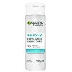 Le Soin Liquide Exfoliant Salicylique Garnier Skin Active, enrichi en niacinamide (7 %), squalane, AHA et acide salicylique, offre une formule douce idéale pour réduire les pores visibles. Certifié Vegan Formel, il se marie parfaitement avec la Poudre Exfoliante Ananas de Good Molecules. Dakar