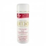 Un flacon blanc de lotion HT26 Paris, aux touches de rouge et d'or. L'étiquette porte l'inscription « Lotion Corps Multi-Éclaircissante Anti-Imperfections » et la mention « Conçu par votre Docteur en Pharmacie », gage de l'expertise de la formule. Dakar