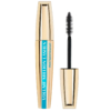 Tube de mascara doré étiqueté « Volume Million Lashes Waterproof » avec des touches de bleu. Le tube est ouvert, laissant apparaître une brosse noire dotée d'une brosse incurvée conçue pour sublimer les cils. Dakar