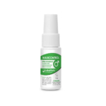 Un petit flacon blanc de spray « MAXICONTROL » avec une étiquette verte, comportant un symbole masculin et le nom de la marque « Labophyto ». Le texte indique qu'il s'agit d'un spray désensibilisant de 15 ml. Dakar