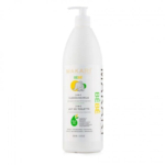 Un grand flacon blanc de Lait Nettoyant 2 en 1 Makari Bébé avec pompe. L'étiquette arbore un motif éléphant et un texte vert mettant en valeur des ingrédients comme l'huile d'argan et le calendula, mettant l'accent sur les soins doux pour la peau des bébés. Dakar