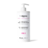 Flacon de 500 ml de Lait Corps Hydratant et Correcteur d'Hyperpigmentation Nubiance Paris avec pompe. L'étiquette est blanche avec un texte noir et rose détaillant les informations produit et la marque. Dakar
