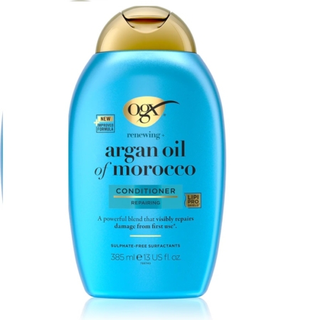 L'après-shampoing OGX à l'huile d'argan du Maroc, une bouteille bleue avec un bouchon doré, présente une formule améliorée de 385 ml (13 oz liq. US), est sans sulfate et fonctionne bien avec l'après-shampoing OGX à la biotine et au collagène pour une nutrition et une réparation améliorées. Dakar